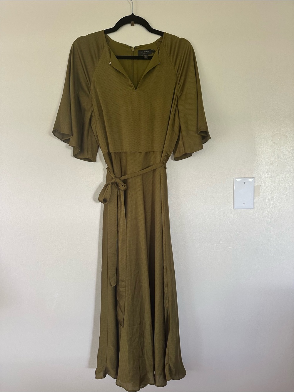 Ted Baker Olive Green Belted Maxi Dress